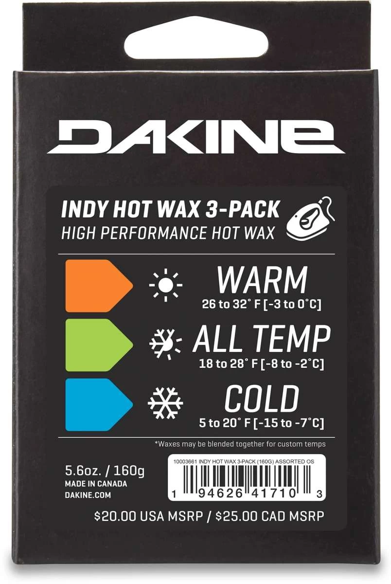 Dakine Indy Hot Wax 3 Pack 160g 2022-2023 3 Dakine Indy Hot Wax 3 Pack 160g 2022-2023