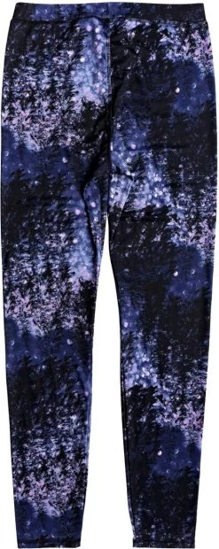 Roxy Ladies' Daybreak Technical Baselayer Leggings 2019-2020 -Ski clothing for me! erjlw03010 daybreakbottom bte2 medieval blue sparkles gallery1 final